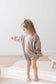 Mila & Co Ribbed Bubble Romper in Mushroom