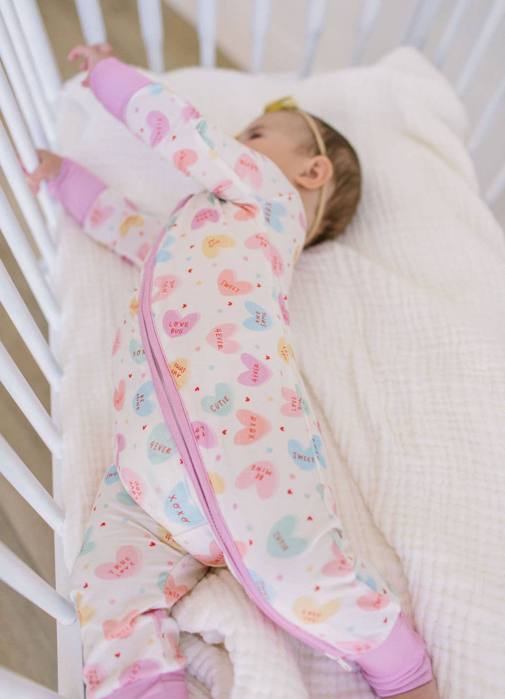 Ollie Jay Zippy Bamboo Sleeper in Candy Heart