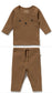 Wilson & Frenchy Organic Rib Top and Legging set in Nutmeg