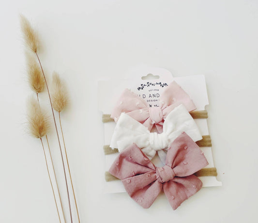 Wild and Free Design Co. Petite Pinwheel Bow Set