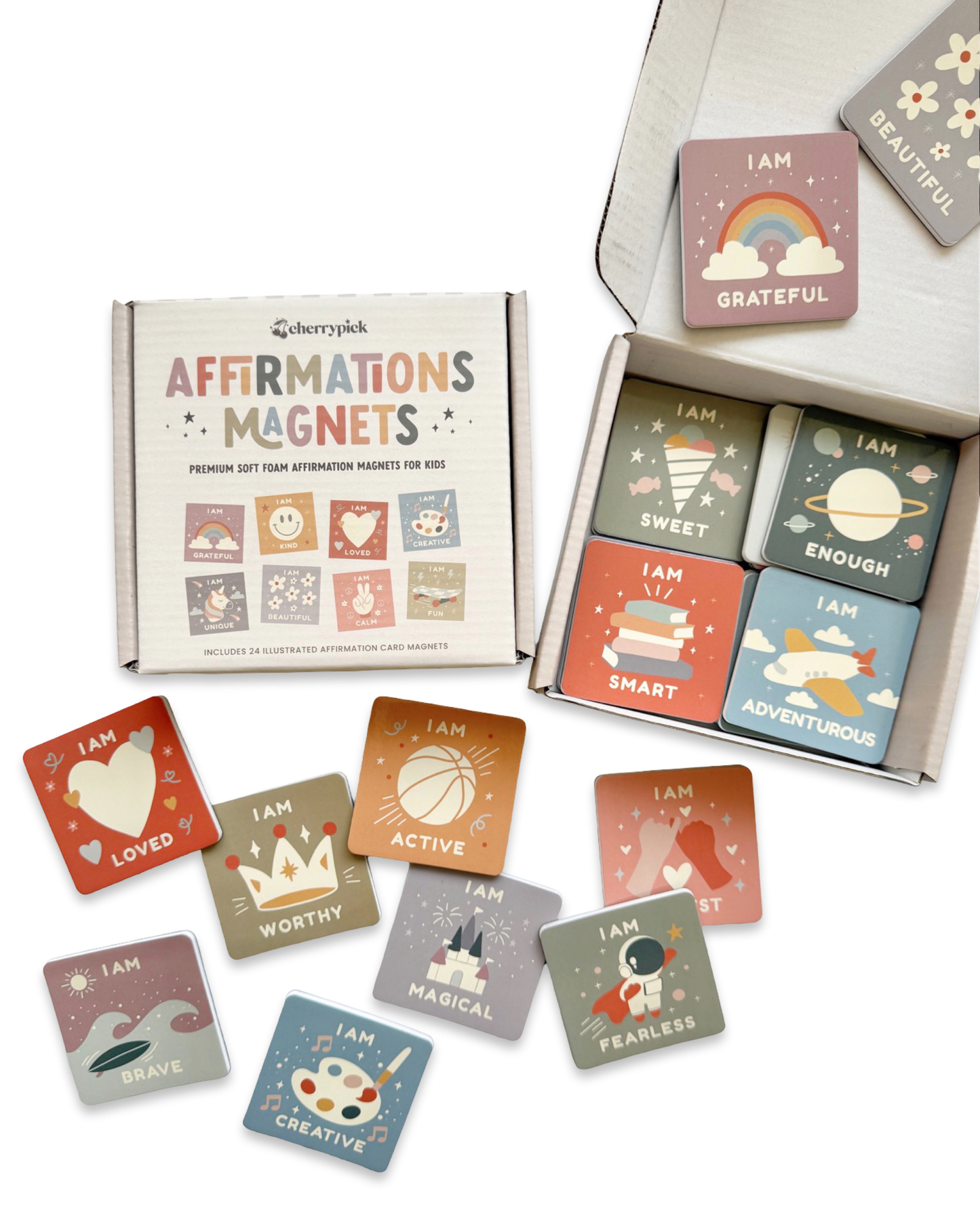 Cherrypick “Affirmations” Soft Foam Magnetic Set