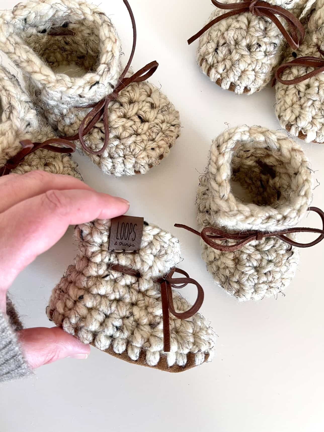 Loops & Things Wool Blend Classic Handmade Booties