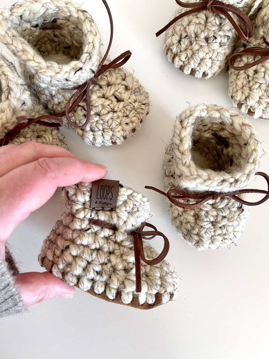 Loops & Things Wool Blend Classic Handmade Booties