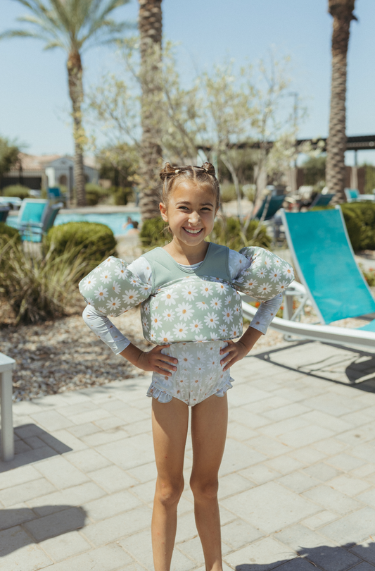 Current Tyed Floaties in Sage Daisies