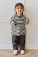 Jamie Kay Organic Cotton Waffle Leith Long Sleeve Top in Oliver Stripe Atlantic/Cloud