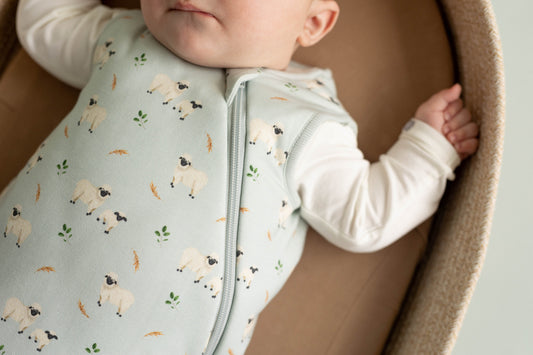 Coccoli Modal 1.5 Tog Sleep Sack in Sheep on Mercury