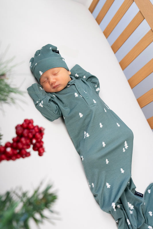 Belan J Knotted Sleep Gown in Tiny Trees