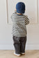 Jamie Kay Organic Cotton Waffle Leith Long Sleeve Top in Oliver Stripe Atlantic/Cloud