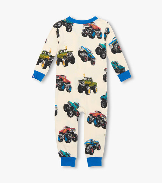 Hatley Bamboo Coverall in Mega Monster Trucks