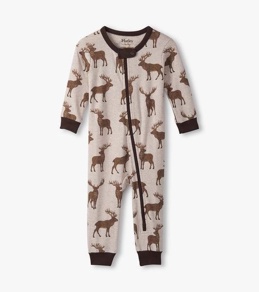 Hatley Cotton Coverall in Pine Brush Stags