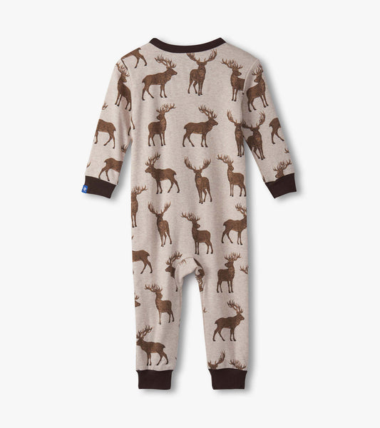 Hatley Cotton Coverall in Pine Brush Stags