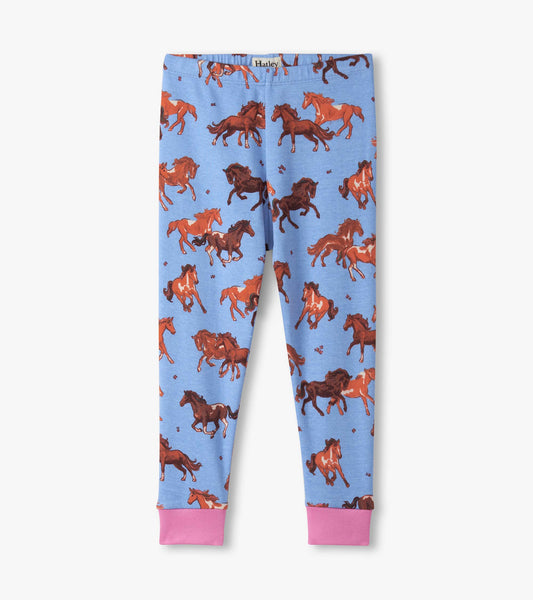 Hatley Cotton Pajama Set in Tinsel Horses