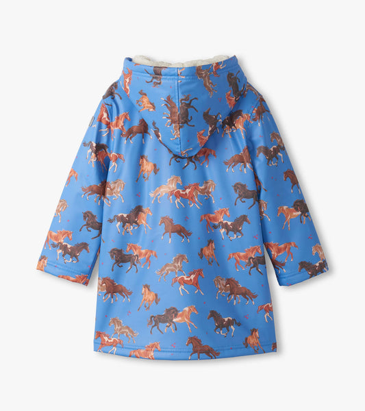 Hatley Sherpa Lined Rain Racket in Tinsel Horses