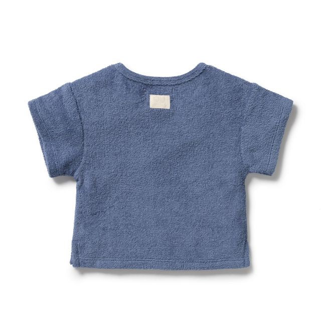 Wilson and Frenchy Organic Cotton Terry Tee in Deep Blue