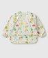 LouLou Lollipop Long Sleeve Bib in Alphabet Smiles