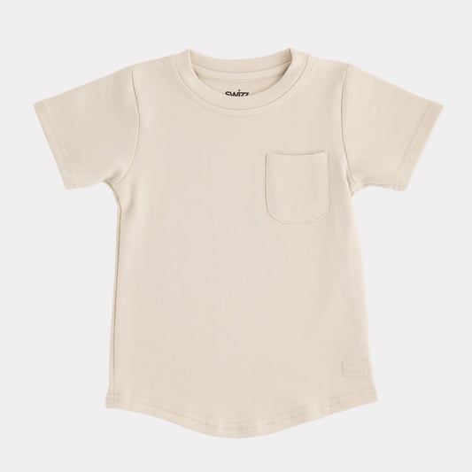 Swizz the Label Pocket Tee in Bone