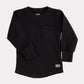 Swizz the Label Long Sleeve Pocket Shirt in Black