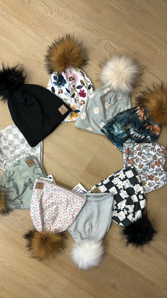 The Custom Elephant Pom Beanies