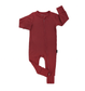 Belan J Ribbed Foldover Cuff Footless Bamboo Sleeper in Burgundy