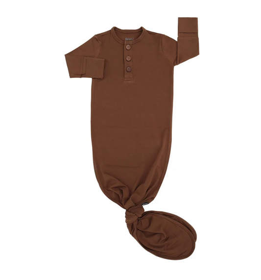 Belan J Knotted Sleep Gown in Barrel