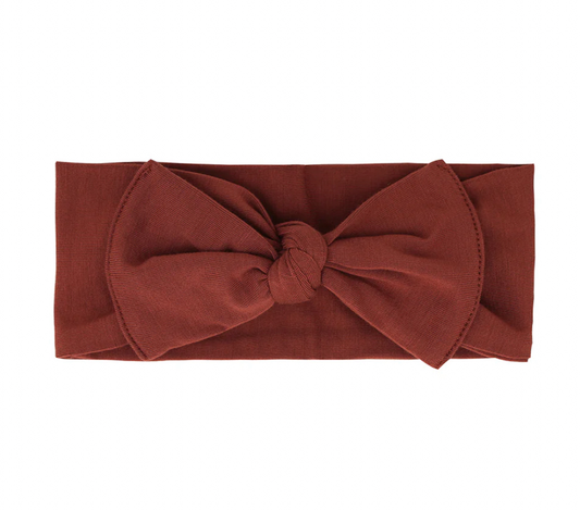 Belan J Headband Bow in Rust