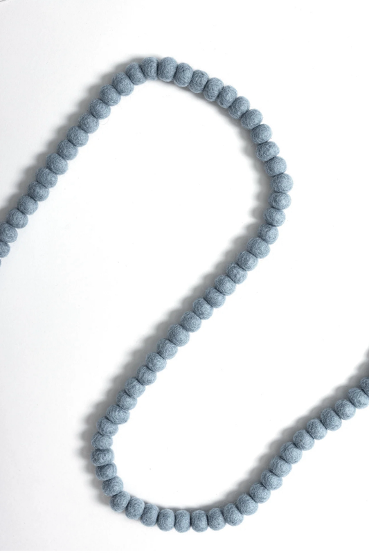 Lil North Co Blue Felt Ball Garland