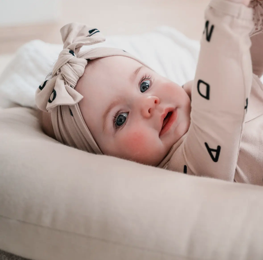 Pip + Phee Bamboo Headband Bow in Alphabet