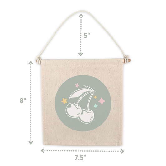 Cherrypick “Alphabet”  Hanging Sign in Brown/Pink
