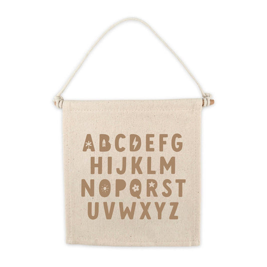 Cherrypick “Alphabet”  Hanging Sign in Brown/Pink