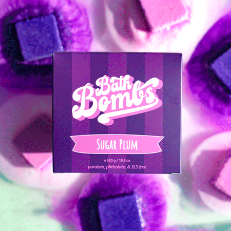 Happy Hippo Cube Bombs in Sugar Plum