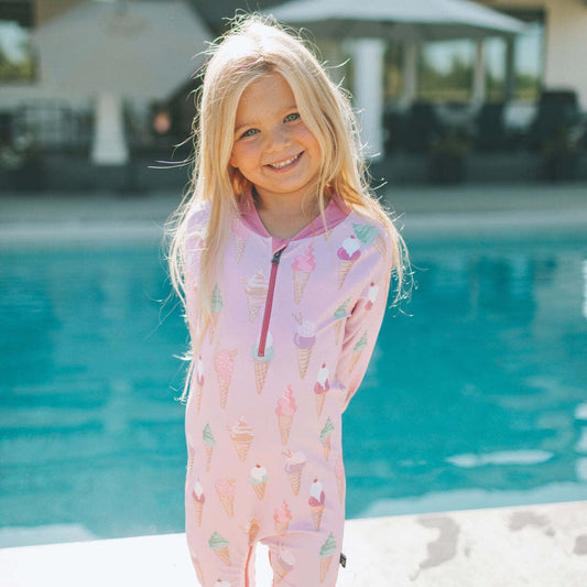 Honeysuckle Swim Sunsuit in Melting For You