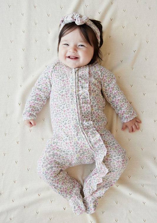 Jamie Kay Organic Cotton Meridith Onepiece in Fifi Mini Slightly Pink