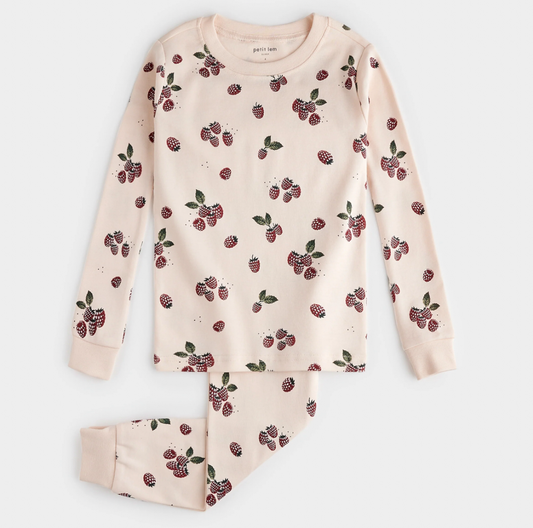Petit Lem 2 Piece Pj Set in Raspberry