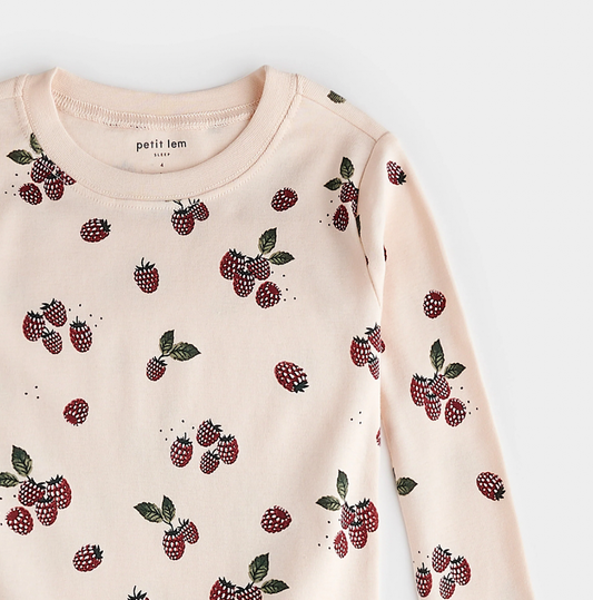 Petit Lem 2 Piece Pj Set in Raspberry
