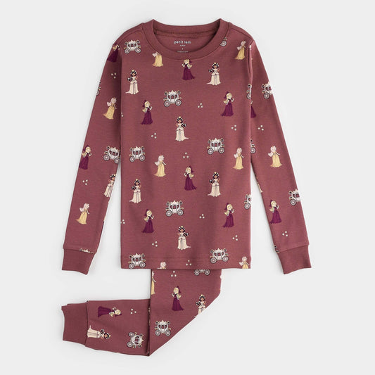 Petit Lem 2 Piece Pj Set in Princess on Merlot