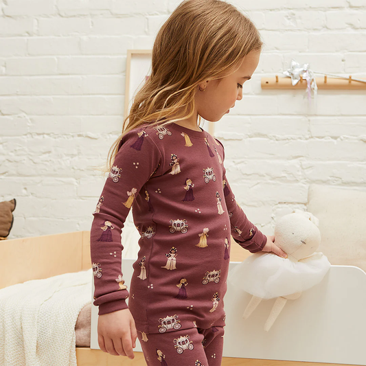 Petit Lem 2 Piece Pj Set in Princess on Merlot