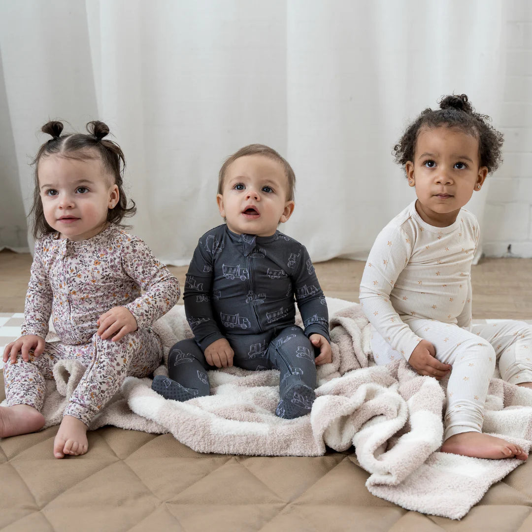 Pip + Phee Bamboo Footless Sleeper in Violet Meadow