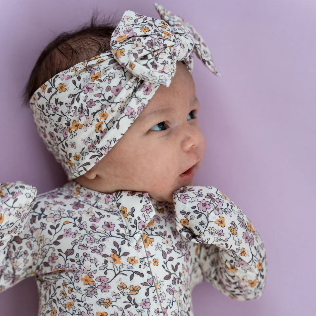 Pip + Phee Bamboo Footed Sleeper in Violet Meadow
