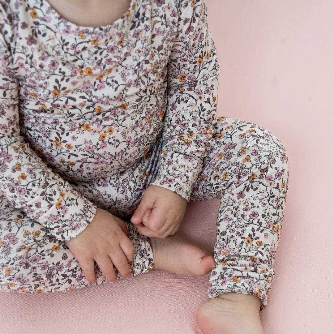 Pip + Phee 2 Piece Bamboo Pj Set in Violet Meadow