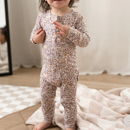 Pip + Phee Bamboo Footless Sleeper in Violet Meadow
