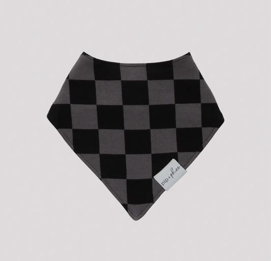 Pip + Phee Bandana Bib in Charcoal Check