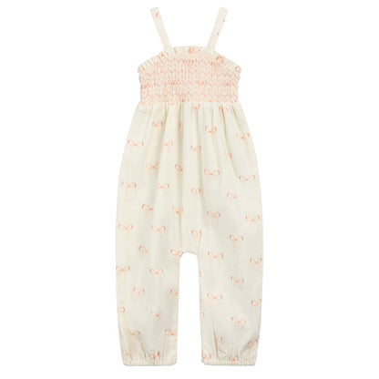 Miles the Label Tank Romper with Bow Print