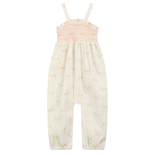 Miles the Label Tank Romper with Bow Print