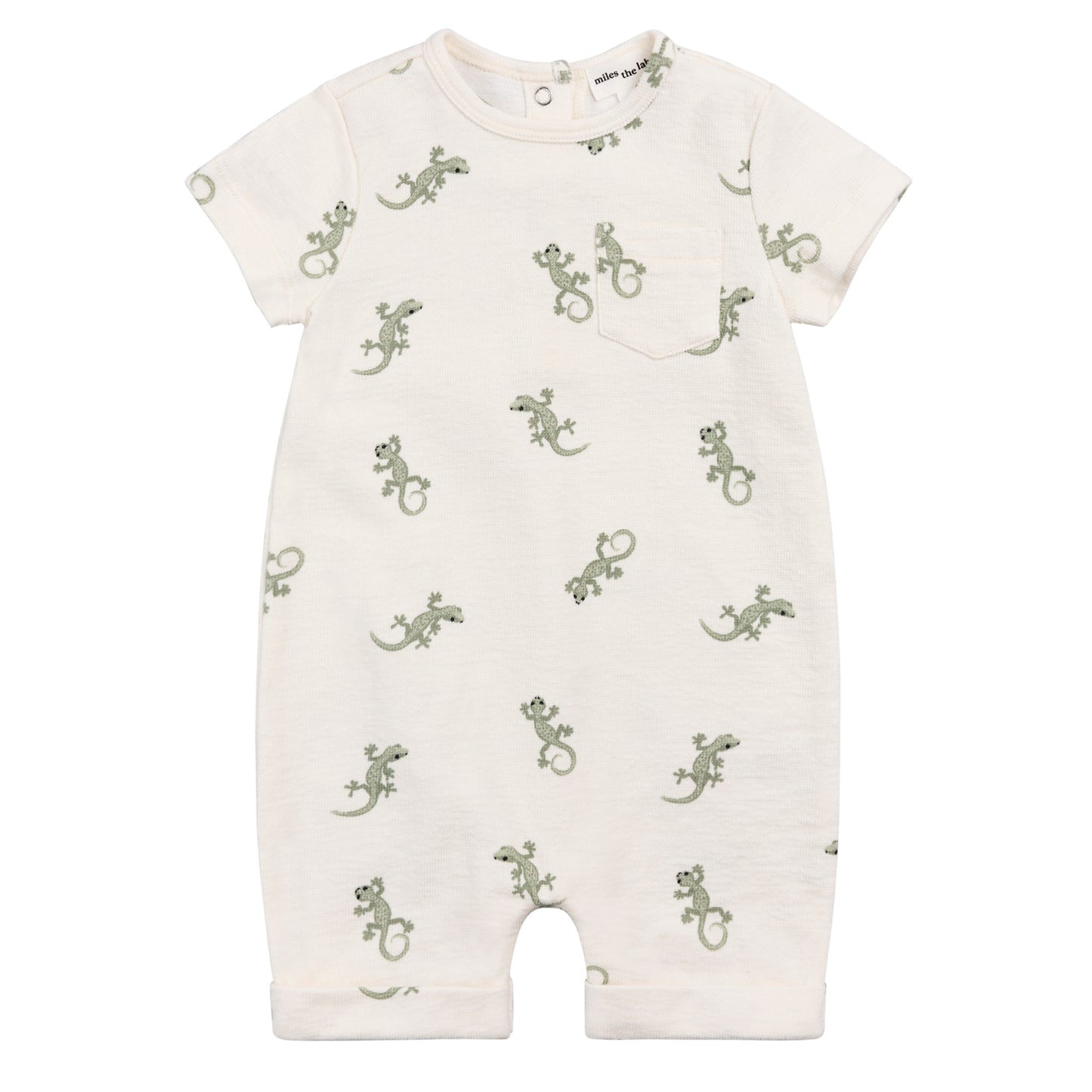 Miles the Label Terry Romper in Geckos