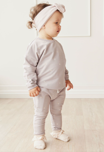 Jamie Kay Organic Cotton Morgan Track Pant in Annie Ditzy Violet Ice