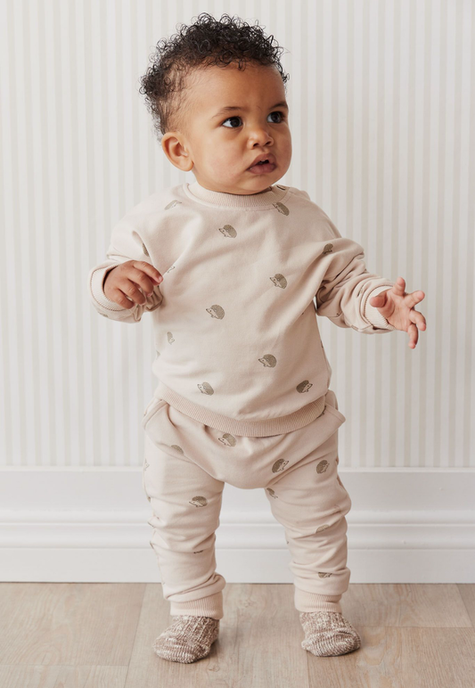 Jamie Kay Organic Cotton Kit Sweatshirt in Henry Hedgehog Birch
