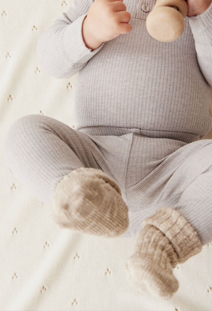 Organic Cotton Modal Legging in Icicle Marle