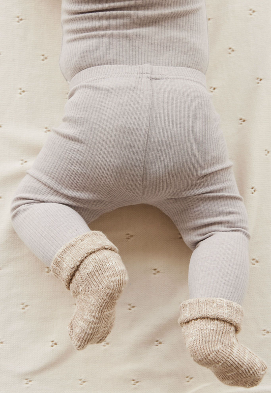 Organic Cotton Modal Legging in Icicle Marle