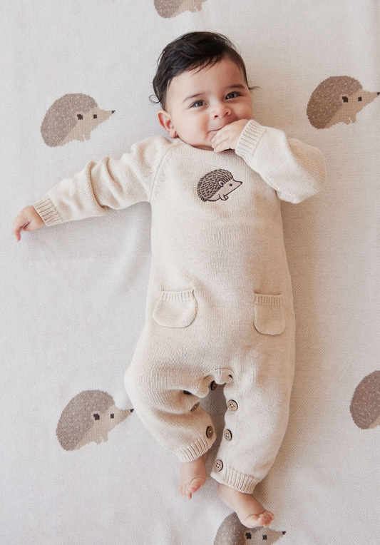 Jamie Kay Theo Onepiece in Oatmeal Marle Hedgehog