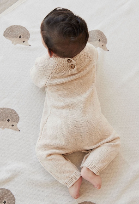 Jamie Kay Theo Onepiece in Oatmeal Marle Hedgehog
